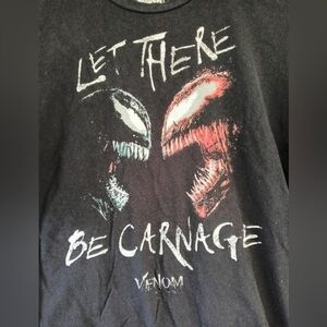 Women's Marvel Let There be Carnage Venom Black T Shirt Size Medium M